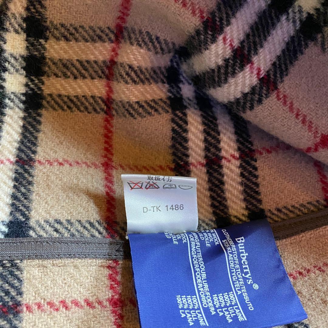 【希少】Burberrys ダッフルコート　ノバチェック　英国製　Ｌ　ベージュ
