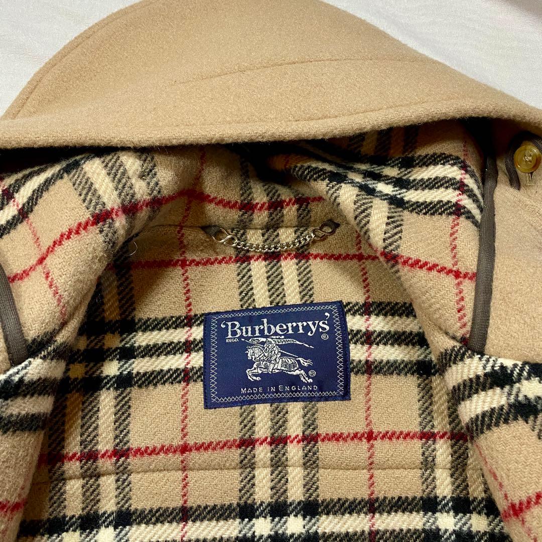 【希少】Burberrys ダッフルコート　ノバチェック　英国製　Ｌ　ベージュ