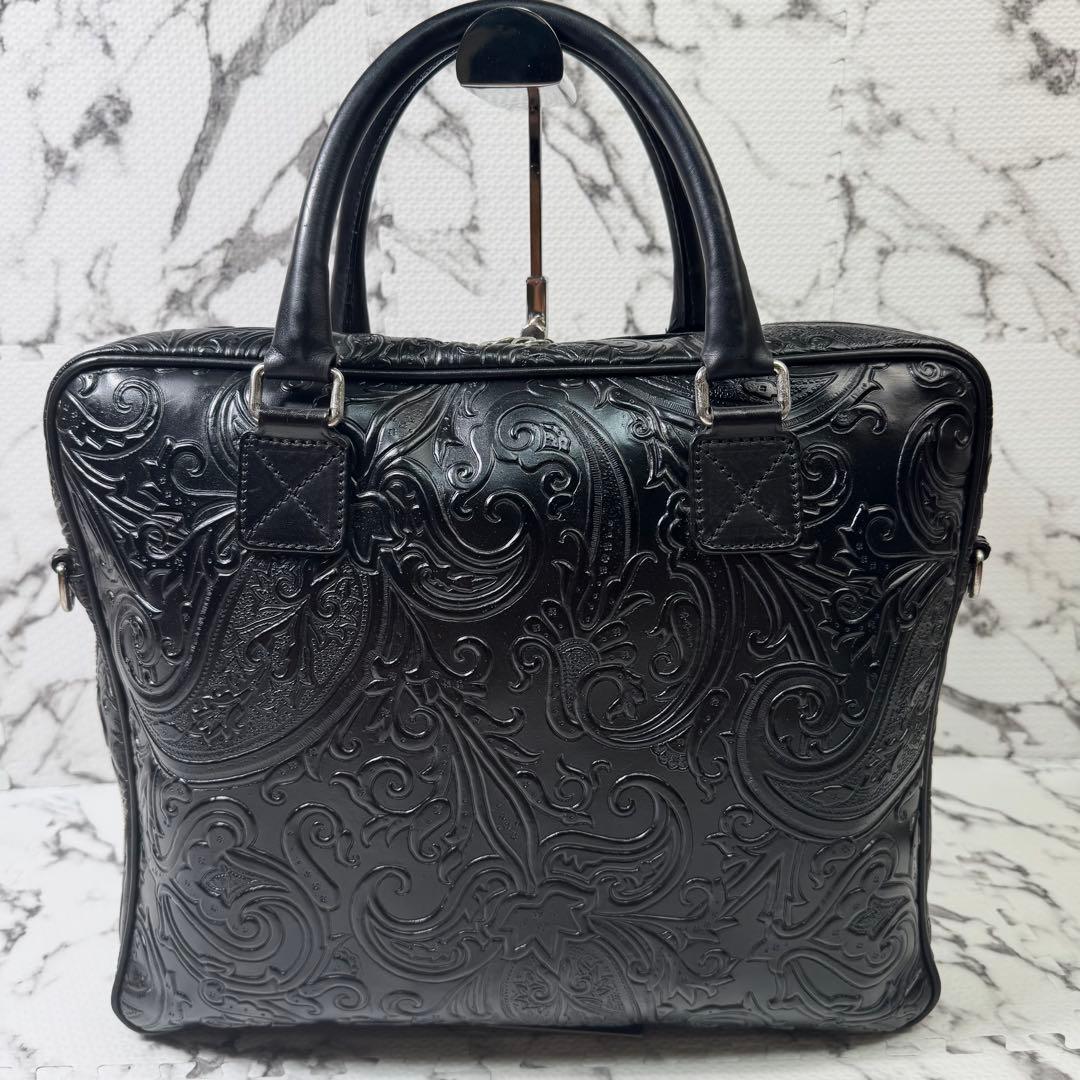 エトロ　マルゴット　ブリーフケース　ビジネスバッグ　2way A4収納可能　黒