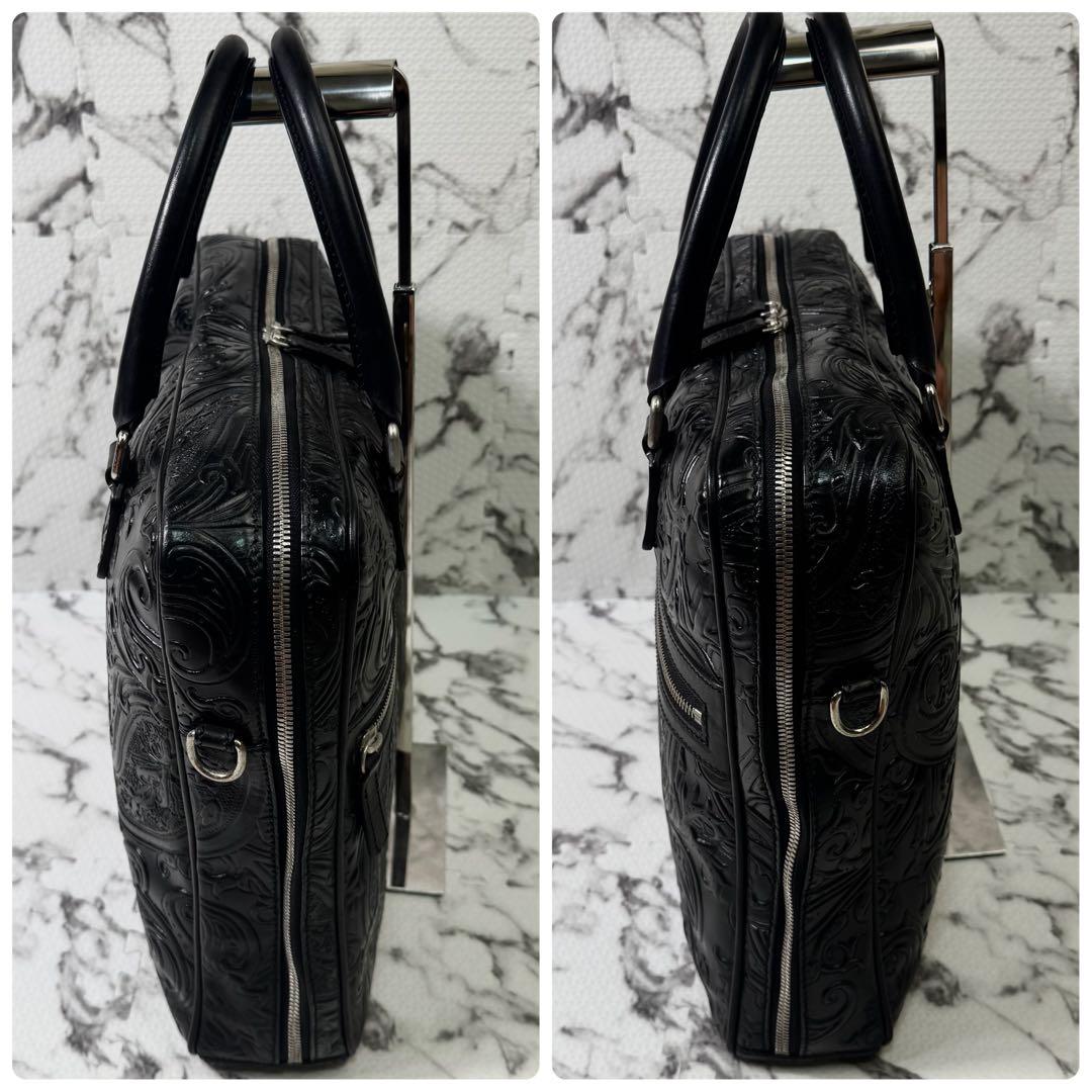 エトロ　マルゴット　ブリーフケース　ビジネスバッグ　2way A4収納可能　黒