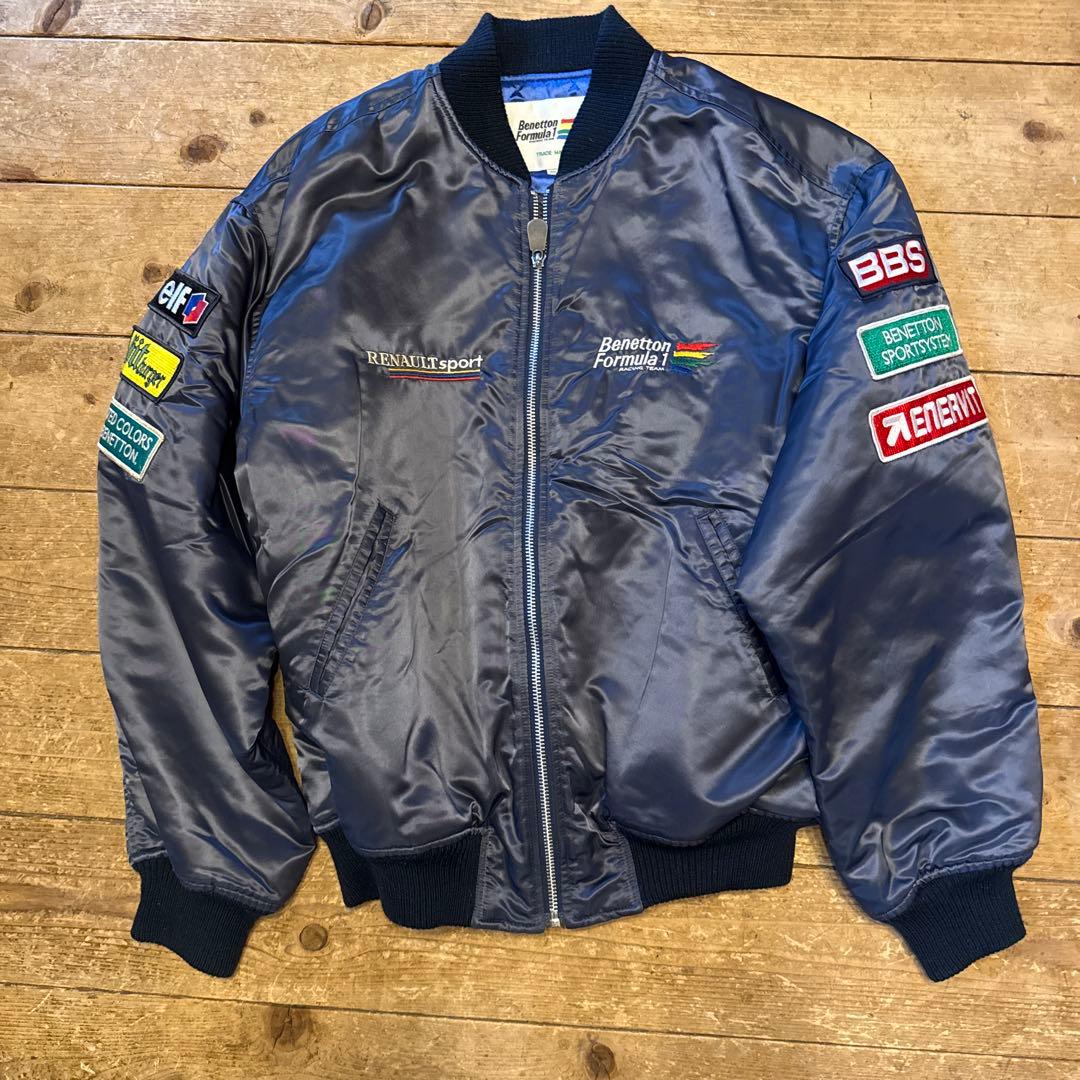 【超希少・極美品】90s ベネトン F1 レーシングジャケット ルノー 刺繍ロゴ