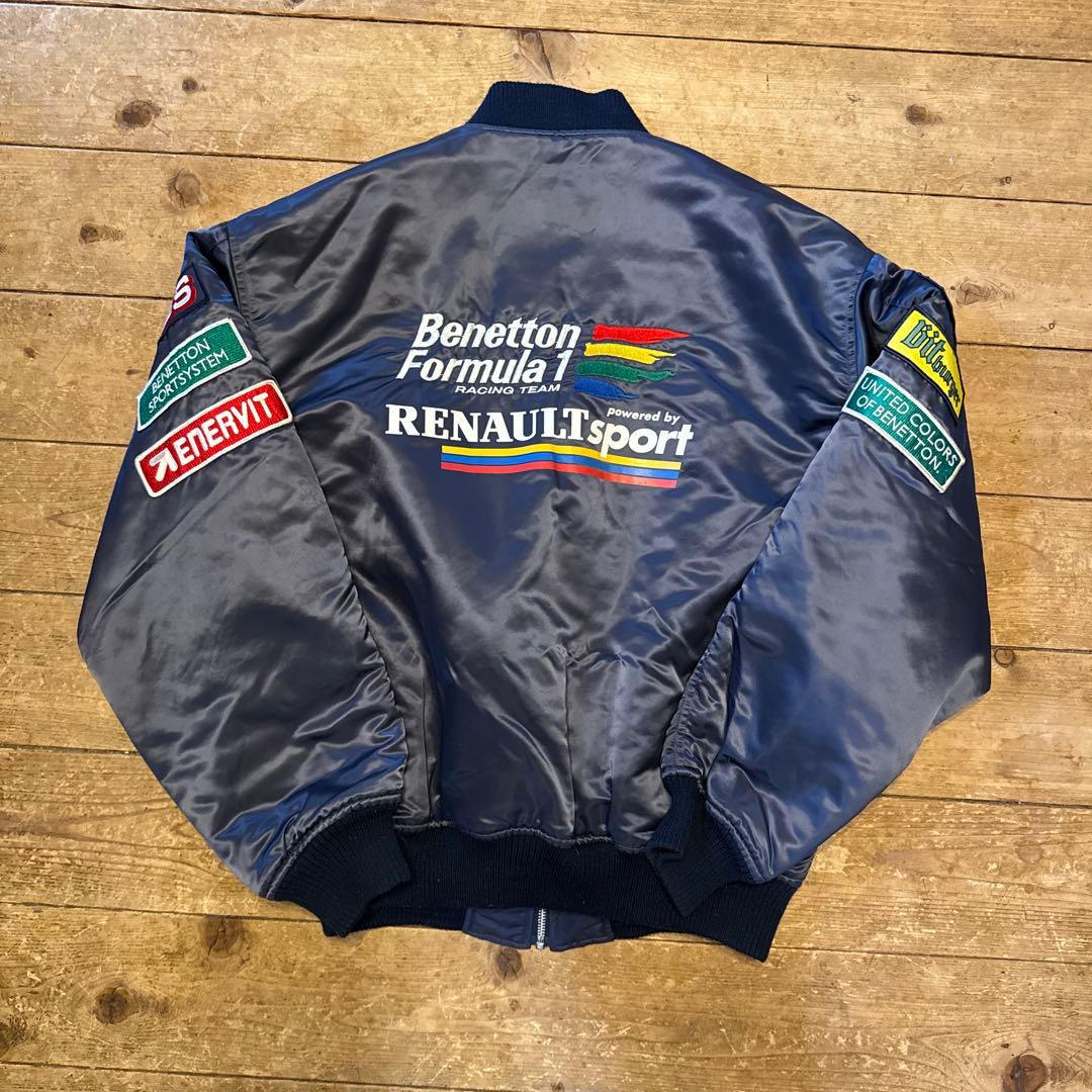 【超希少・極美品】90s ベネトン F1 レーシングジャケット ルノー 刺繍ロゴ