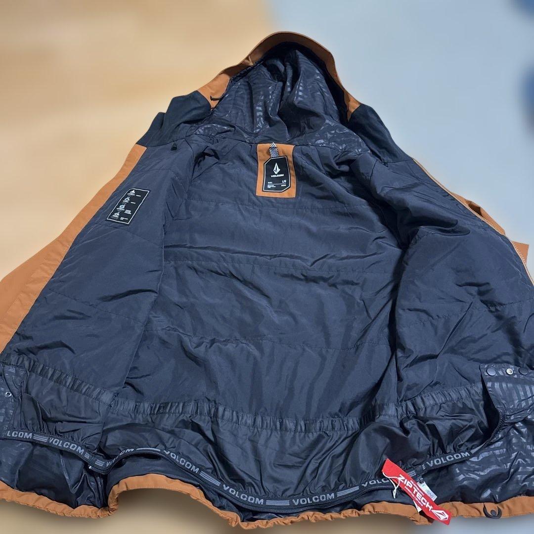 Volcom オレンジ(ブラウンっぽさも)フード付きジャケット