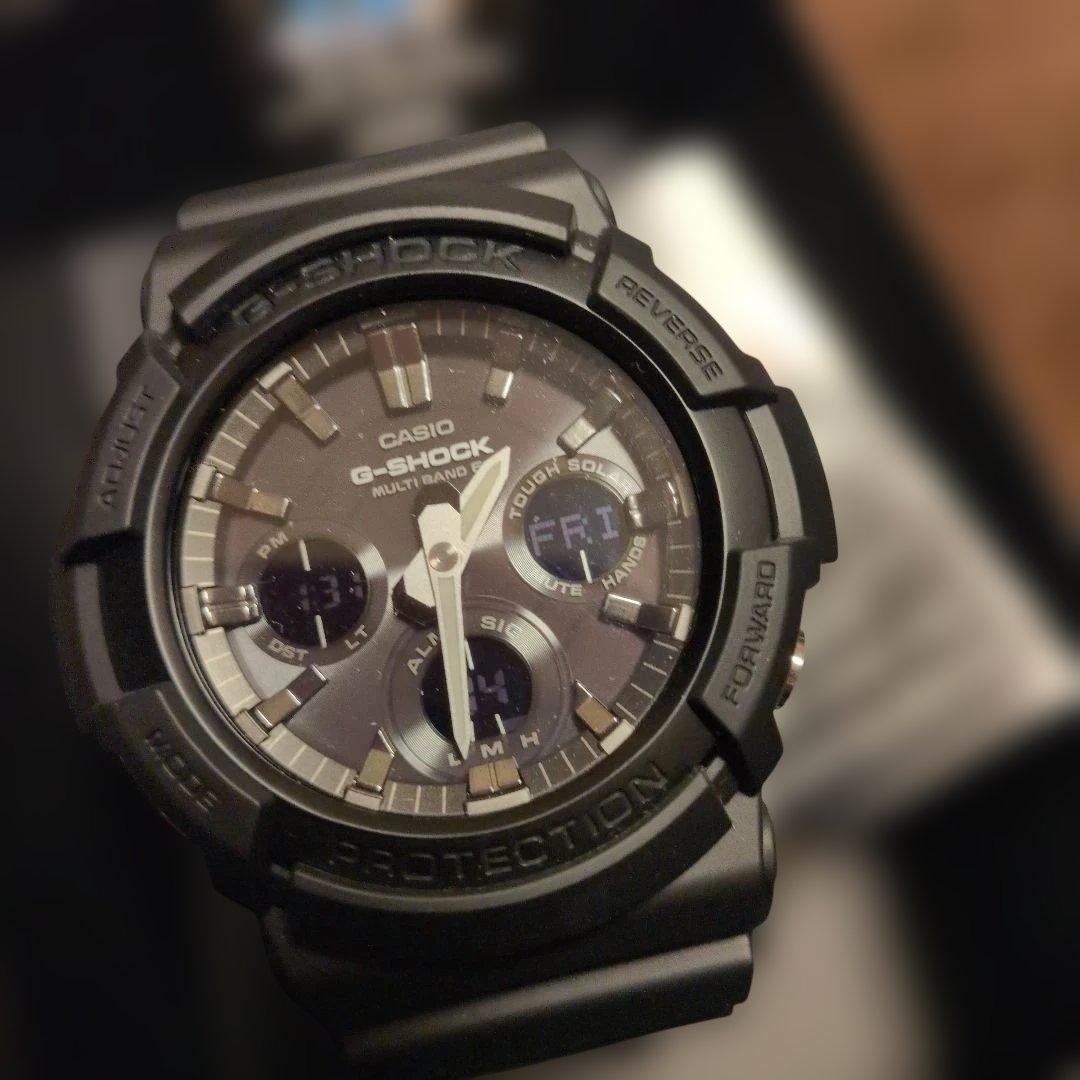 CASIO　G-SHOCK　電波ソーラー　アナデジ　オールブラック　新品未使用