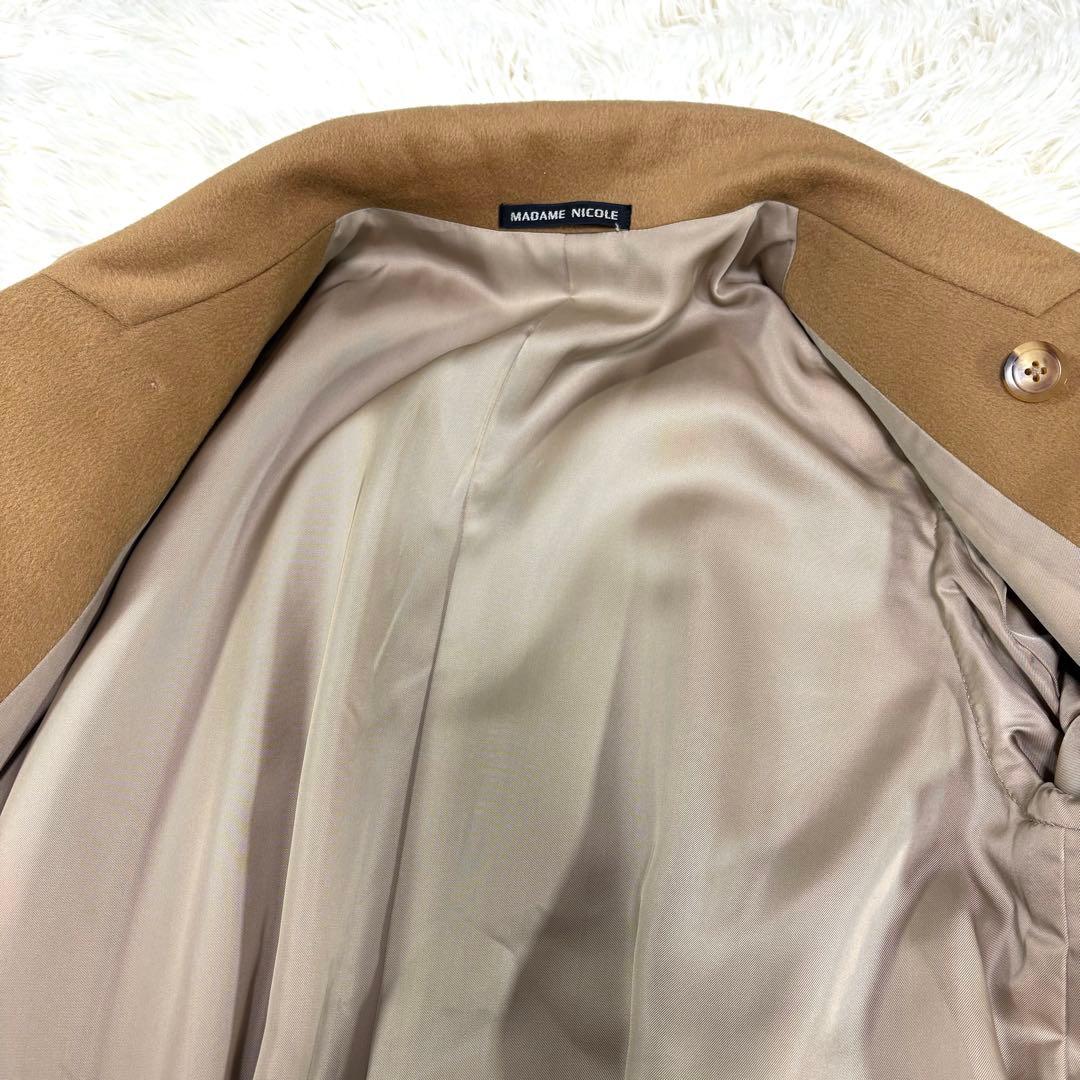 【極美品】マダムニコル キャメル カシミア100% ダブルチェスターコート M