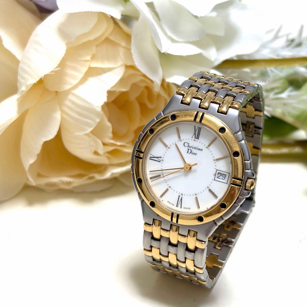 Christian Dior ディオール 腕時計 クォーツ デイト 稼働