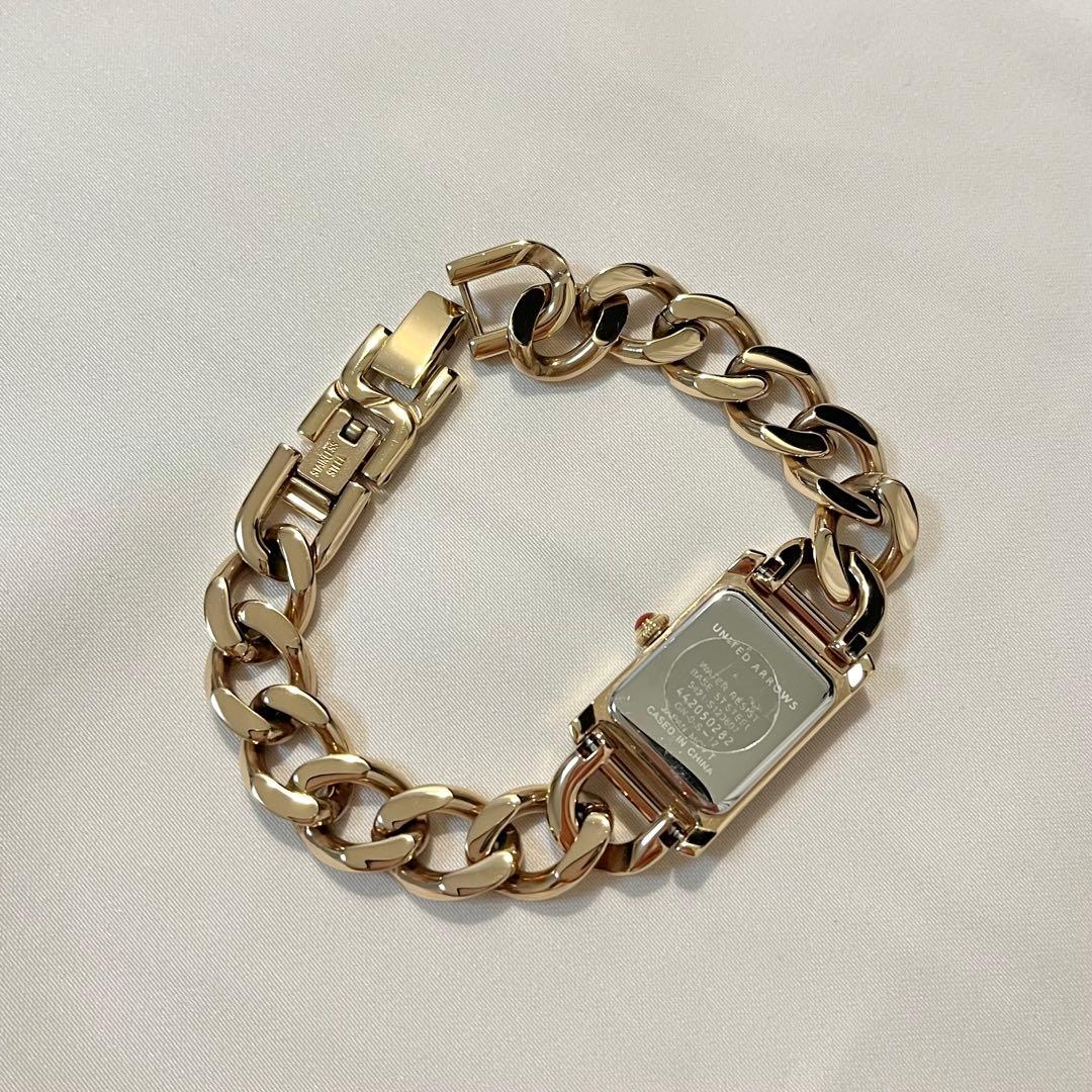 【UNITED ARROWS】スクエア チェーン 腕時計