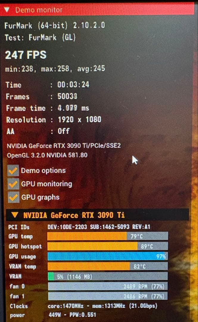 グラフィックボード・グラボ・ビデオカード MSI GeForce RTX 3090 Ti BLACK TRIO 24G
