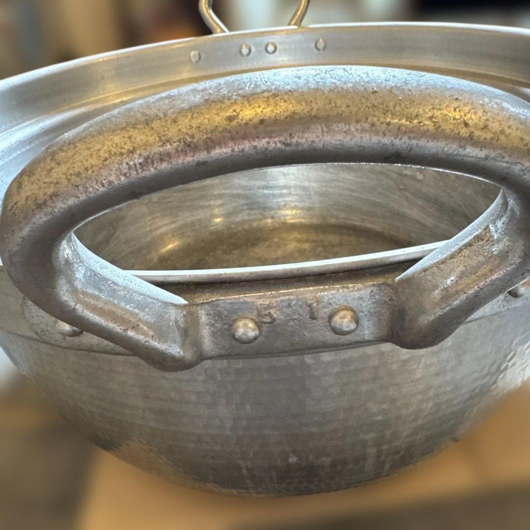 中尾アルミ製作所 キング アルミ打出料理鍋(目盛付) 51cm(38.0L)