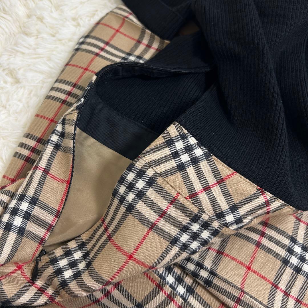 美品✨バーバリーロンドン ノバチェック ドッキングワンピース ブラック S