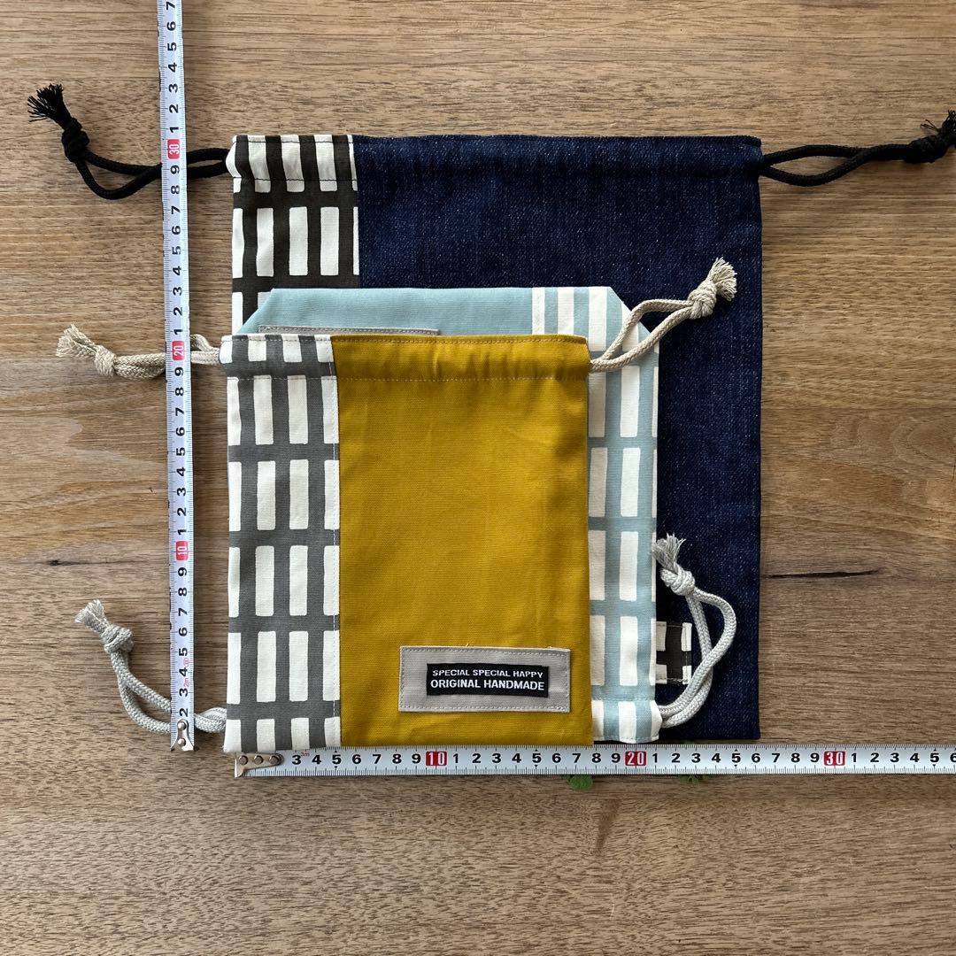 ひー様 給食セット ランチョンマット 巾着袋 絵本袋 ハンドメイド入園入学