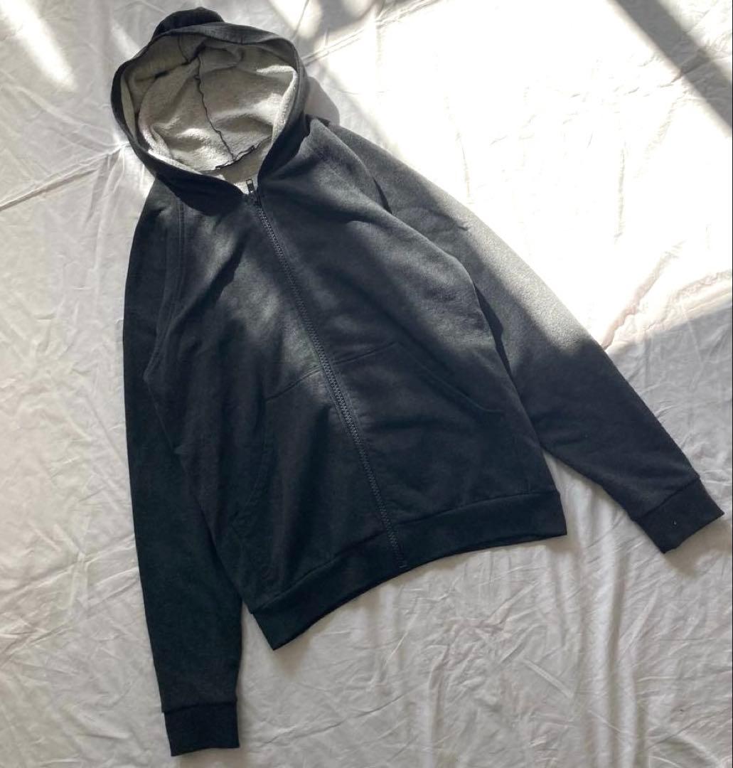 極希少　ラフバイラフシモンズ　ジップパーカー　Missing　ワッペン　灰色　S