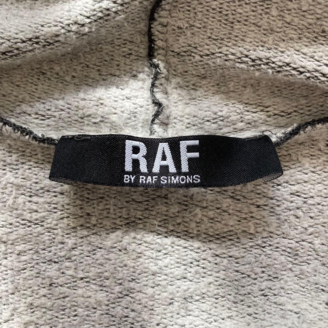 極希少　ラフバイラフシモンズ　ジップパーカー　Missing　ワッペン　灰色　S