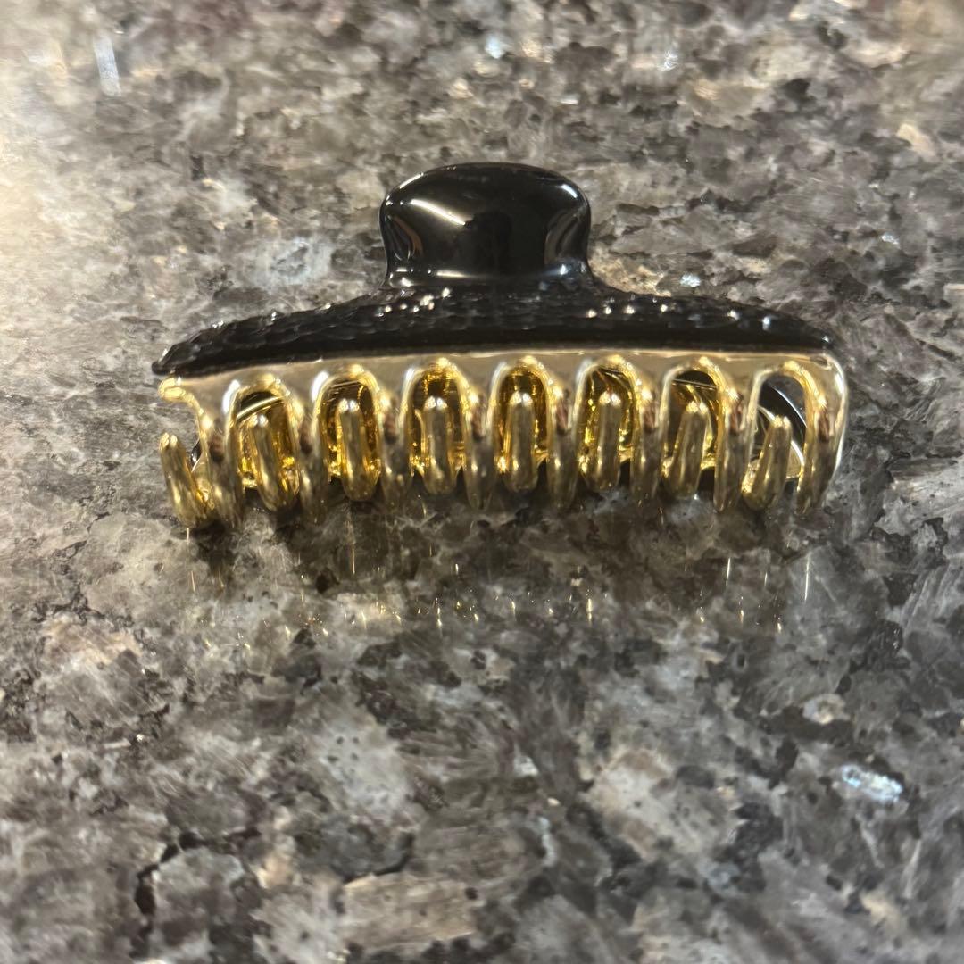 acca ブラックゴールド ヘアクリップ 約7cm