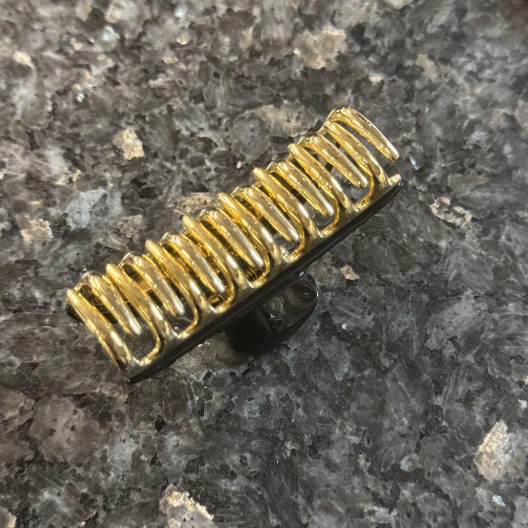 acca ブラックゴールド ヘアクリップ 約7cm