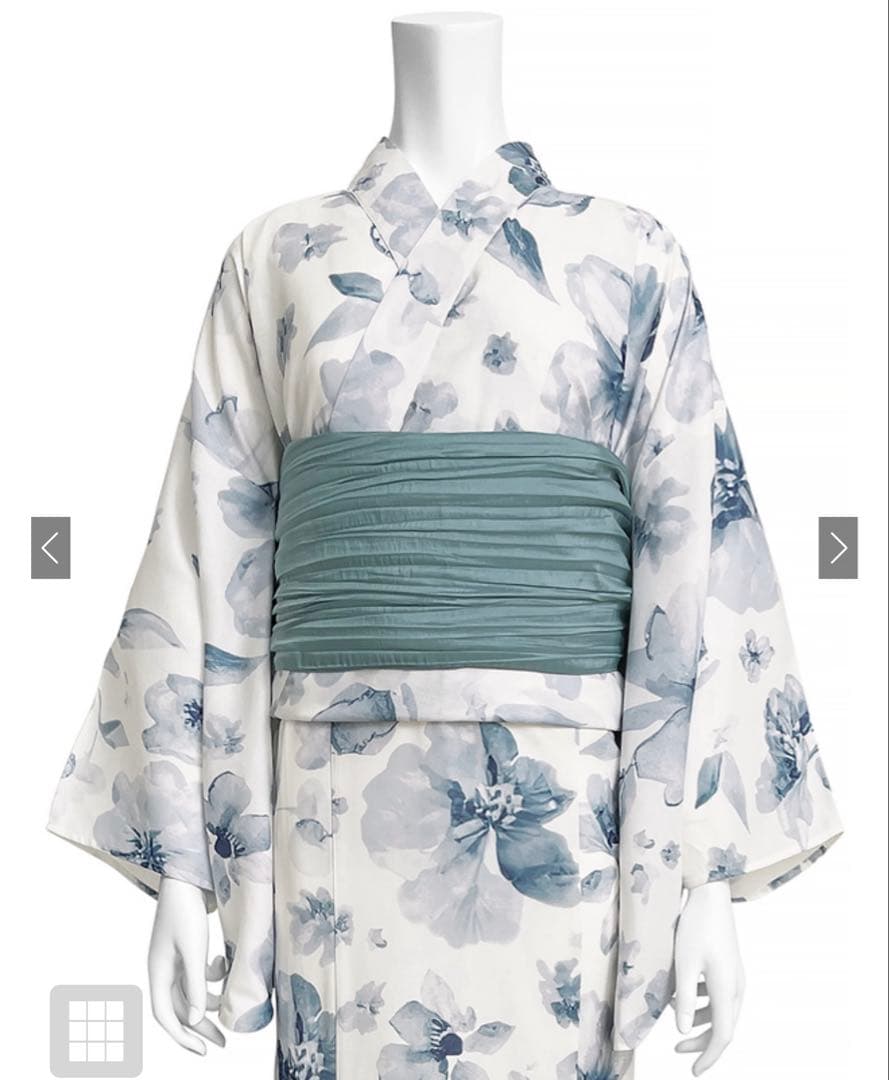 【即発送可能】3点セット2Way水彩花柄浴衣セット[fy027]