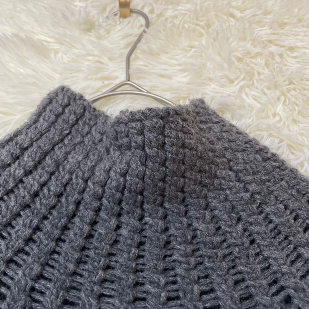 クラネ CLANE アーチケーブル ハンドニット グレー　ウール　美品　M