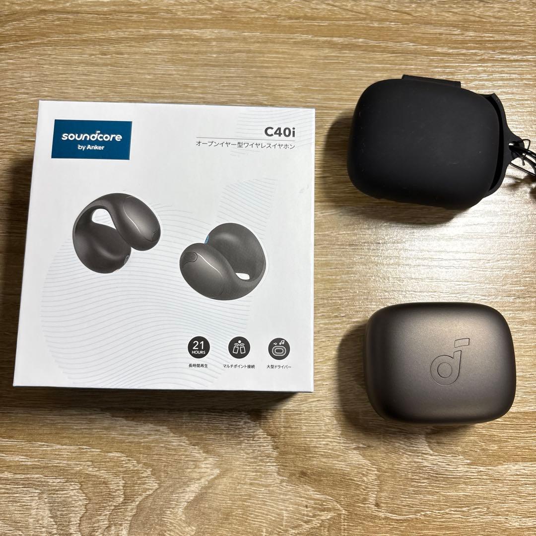 soundcore C40i ワイヤレスイヤホン　本体ケースカバー付属（中古）