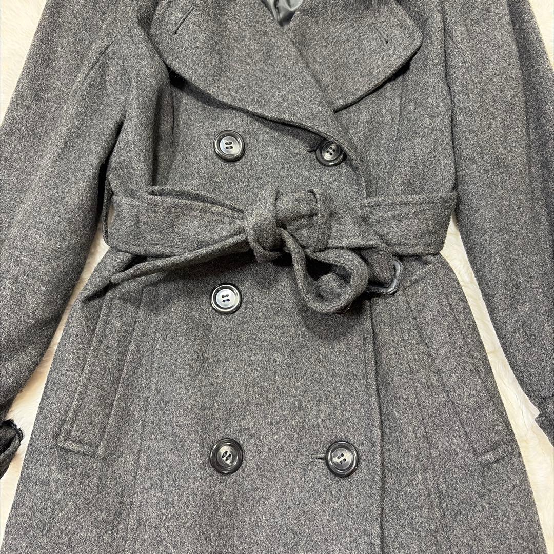 美品 BARNEYS NEWYORK カシミヤ100％ フオックスファー コート