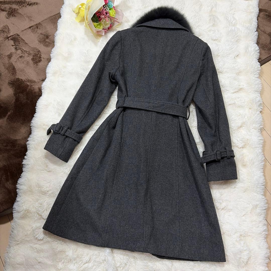 美品 BARNEYS NEWYORK カシミヤ100％ フオックスファー コート