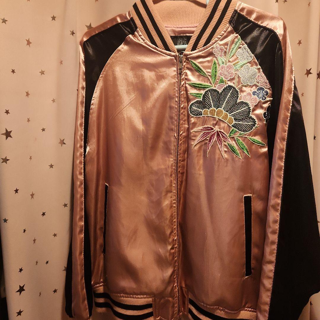 スカジャン　パンダ　ピンク　M