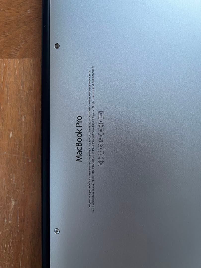 MacBook Pro(Retina Mid 2012) 15.4 ジャンク品