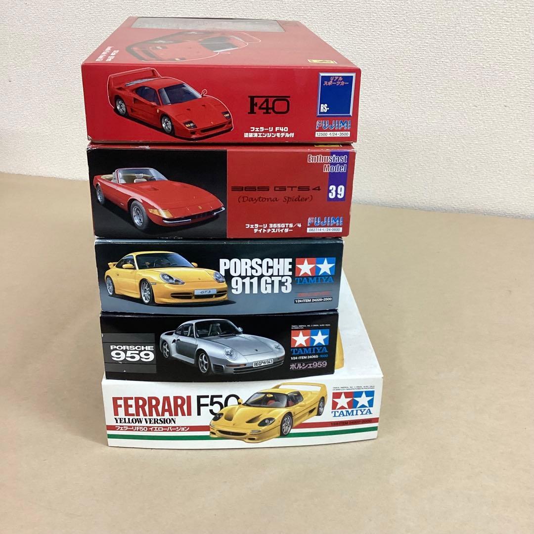 タミヤ フジミ模型 1/24 フェラーリ・ポルシェ5個セット 未組立品