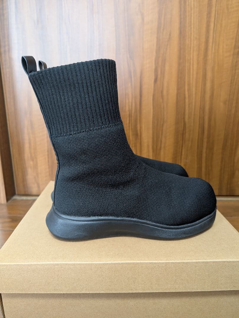 ※週末だけのタイムセール※　ラクバキ　ニットブーツ　ブラック Mサイズ