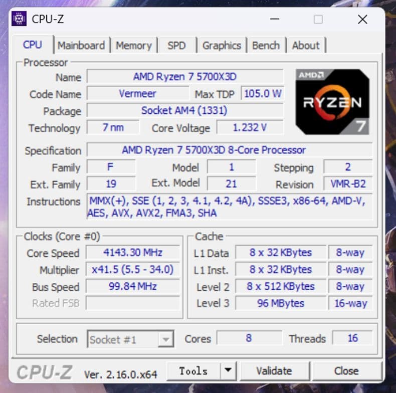 ROG B550-F WIFI RYZEN 5700X3D 32GBメモリセット