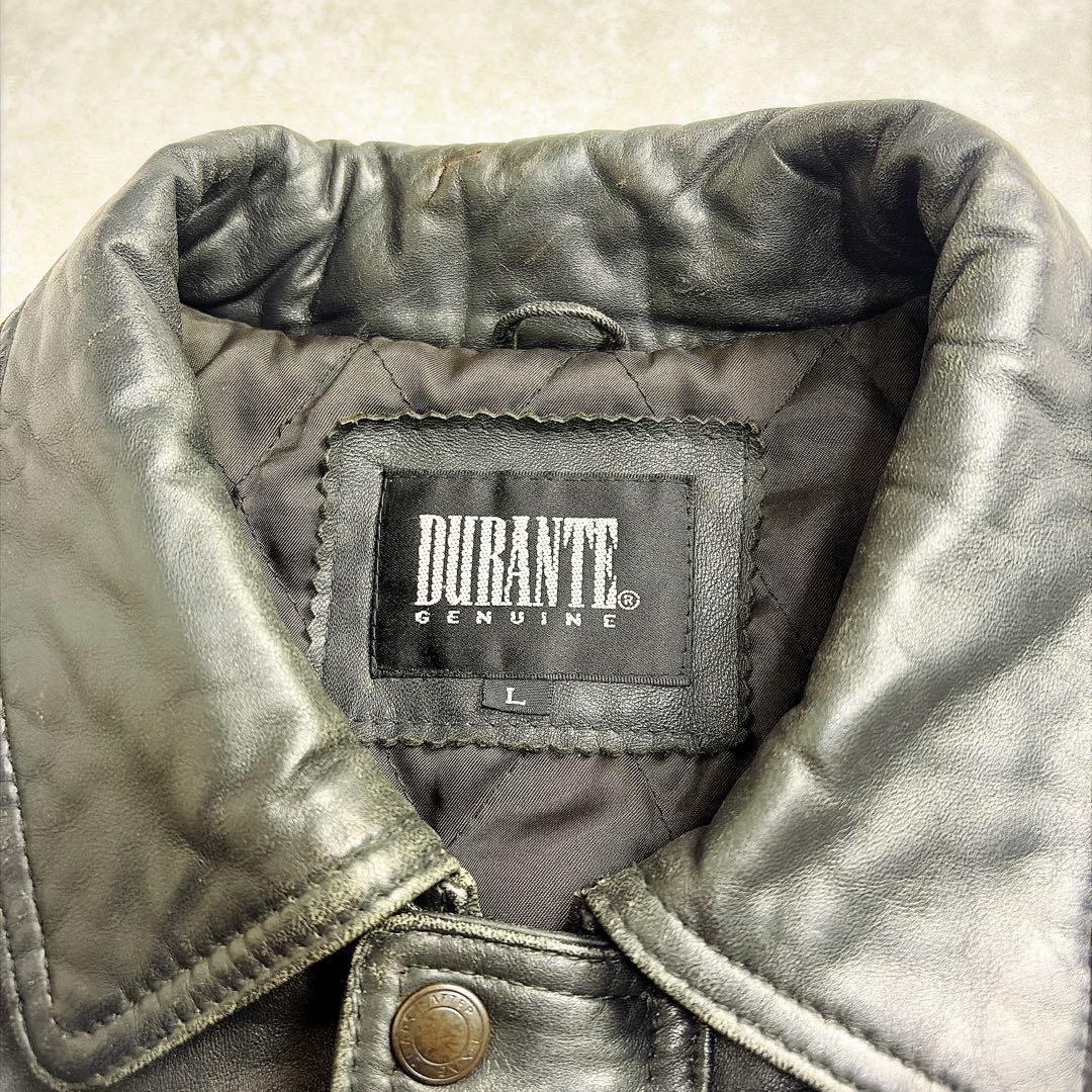 【美品】A-2型 黒 ボンバージャケット L 短丈 キルティング　ラムレザー