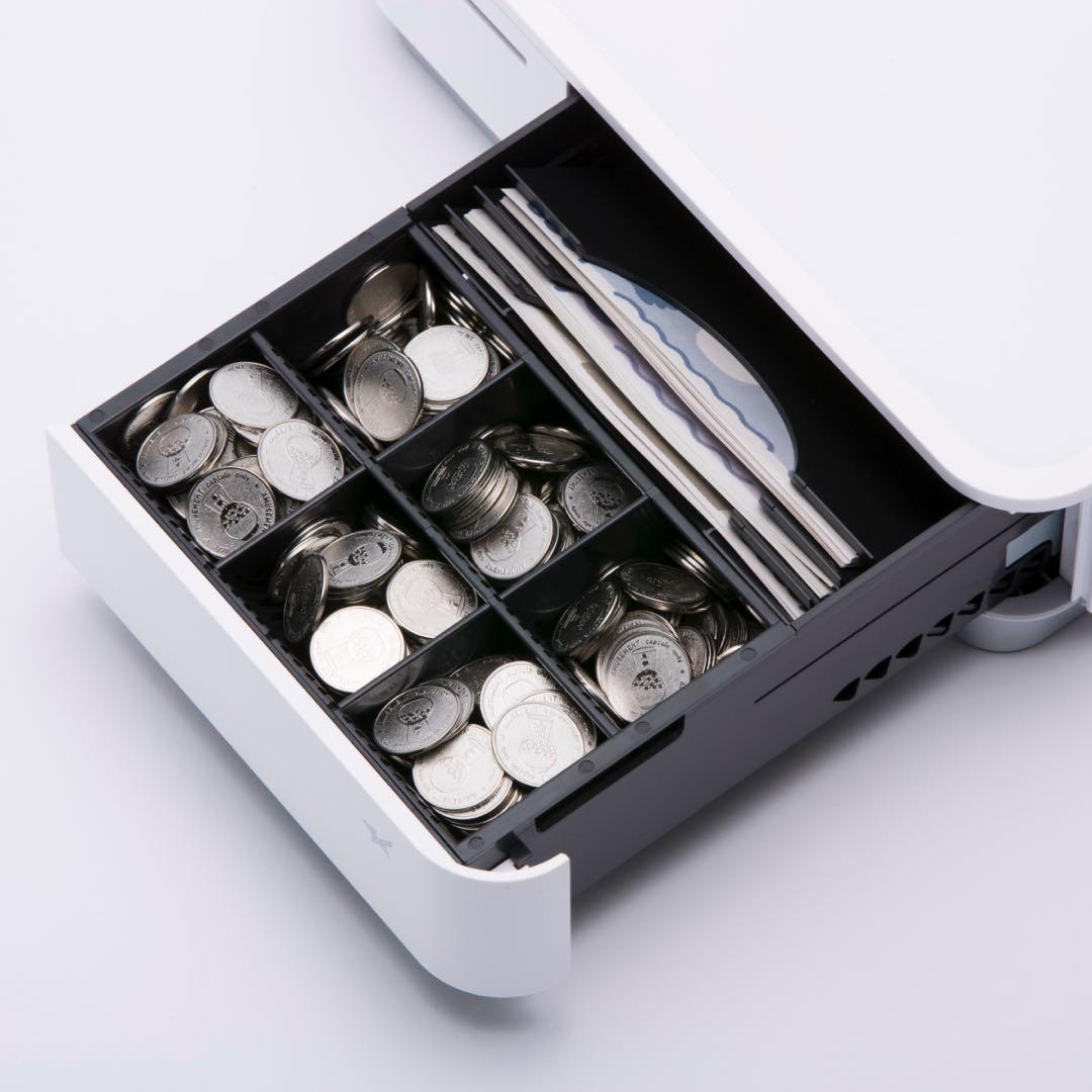 レジスター　レシートプリンター付き(引き出し・タブレットホルダー付）【未開封】