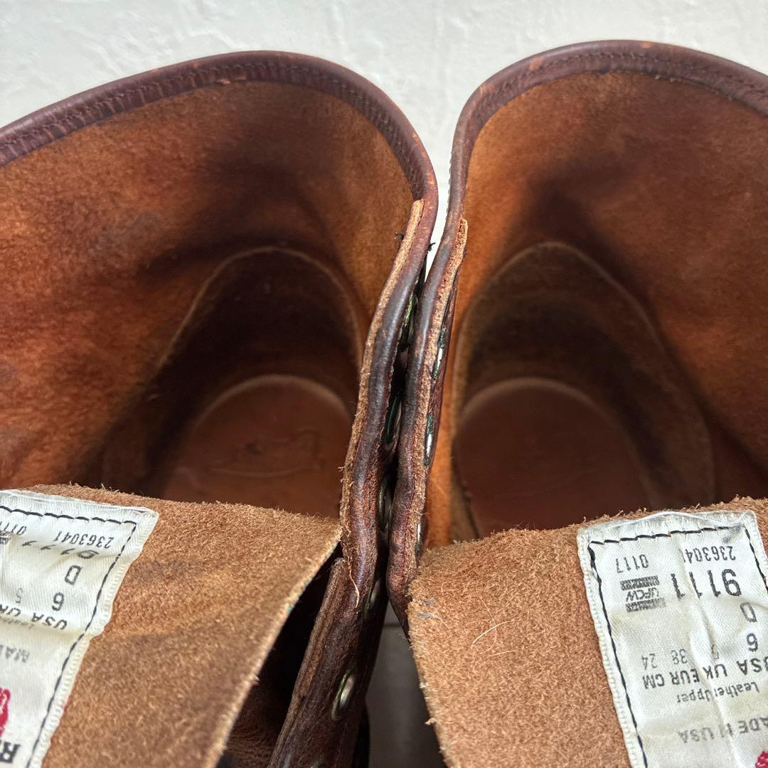 レッドウィング　US6D 赤茶9111 日本サイズ24.5cm 美品