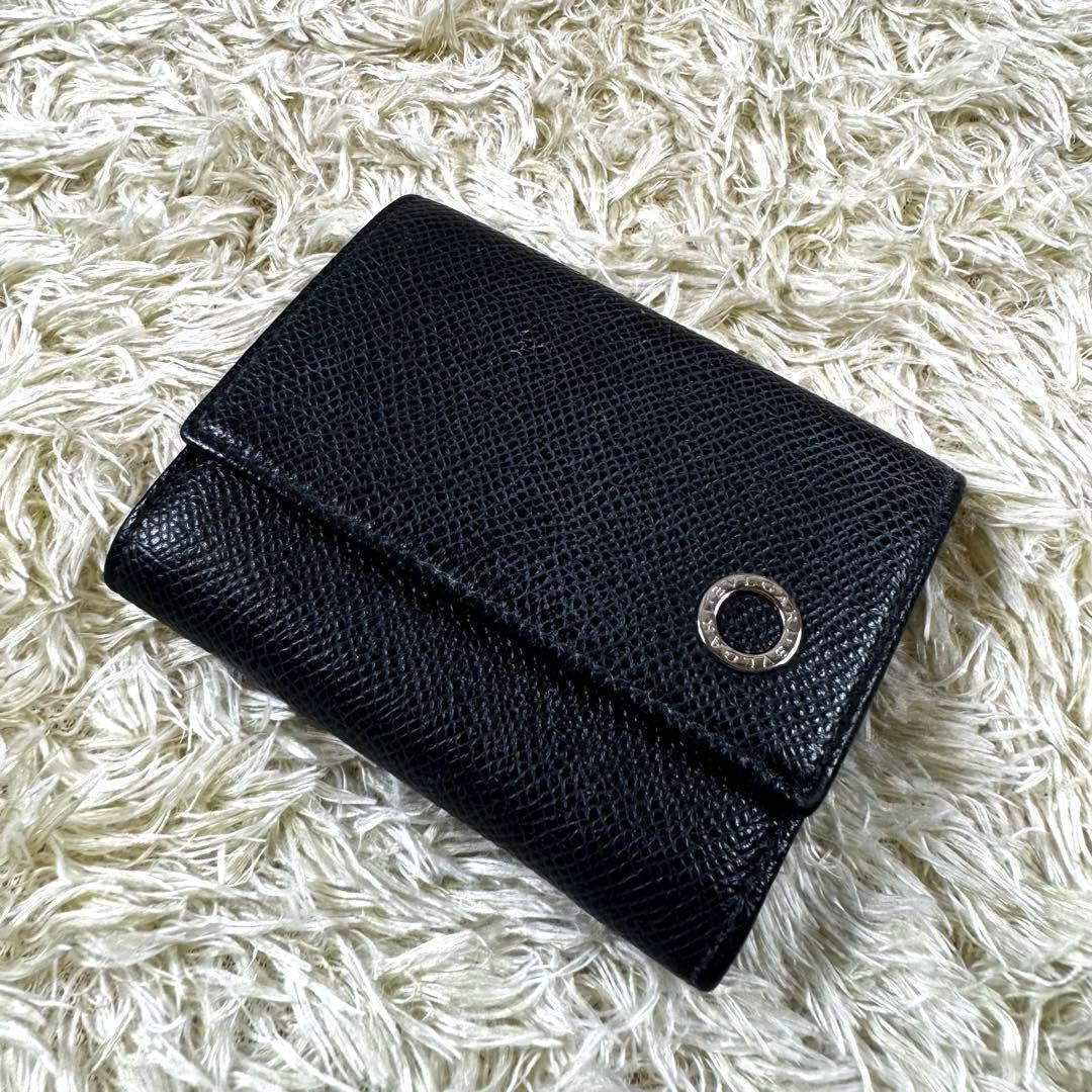 大人気✨ブルガリマン　ケース　サークルロゴ　レザー　黒　カードケース
