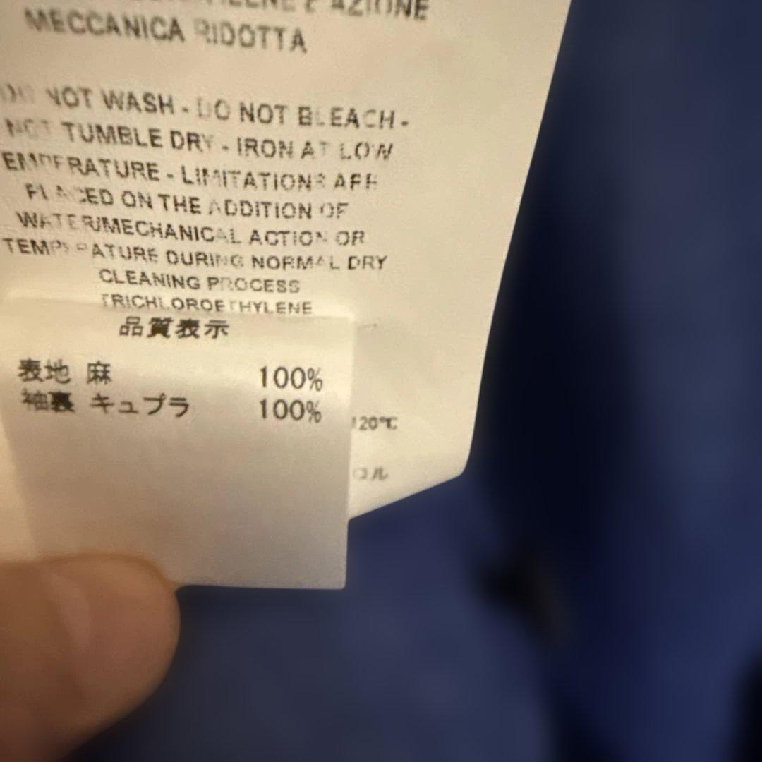 デペトリロ　ブルー　リネン　ジャケット　48 夏用