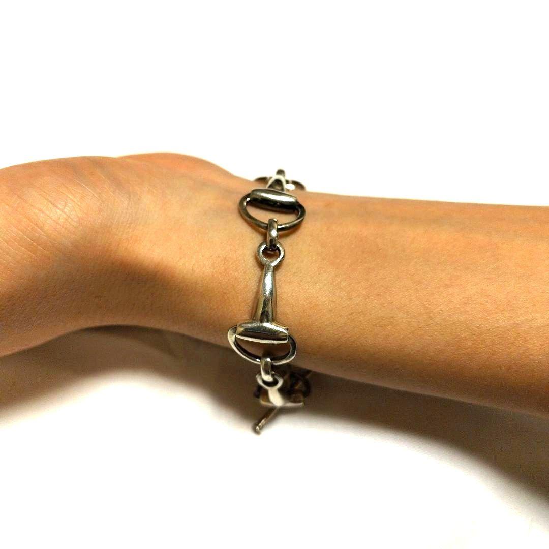 2/1(日)迄セールします！90sヴィンテージシルバーホースビットブレスレット