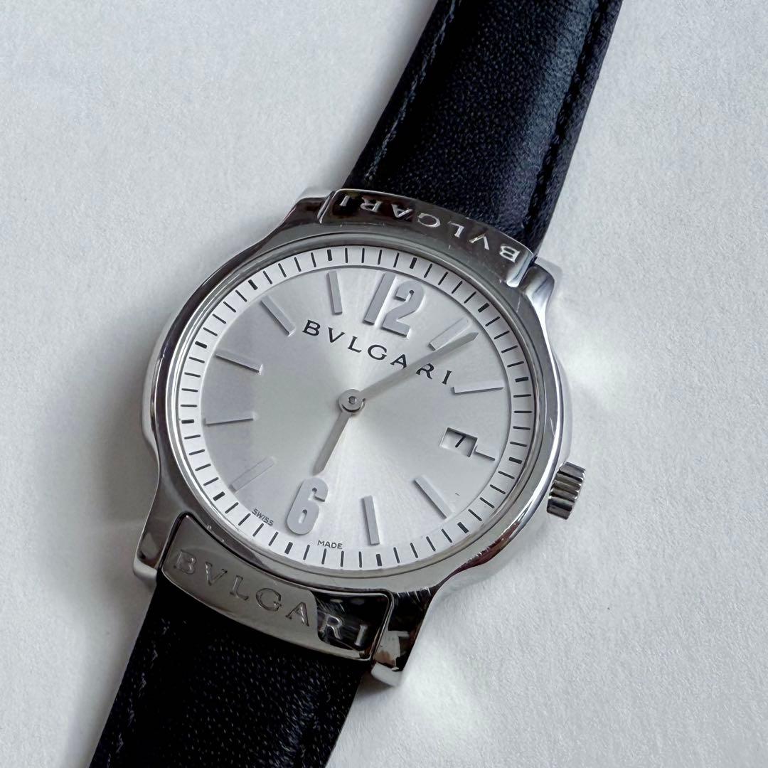BVLGARI ブルガリ ソロテンポクオーツ 革ベルト時計ST29S