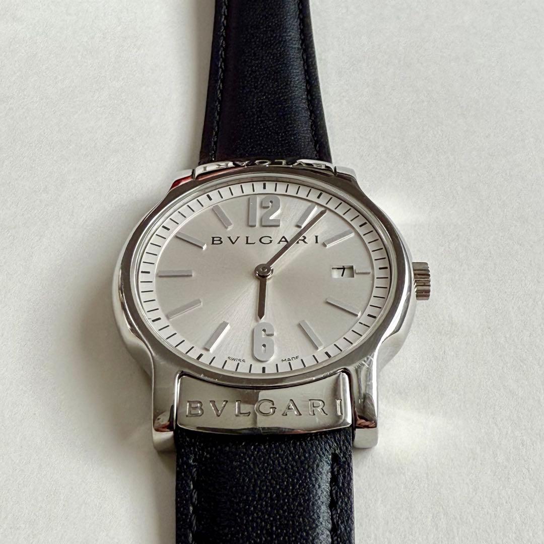 BVLGARI ブルガリ ソロテンポクオーツ 革ベルト時計ST29S