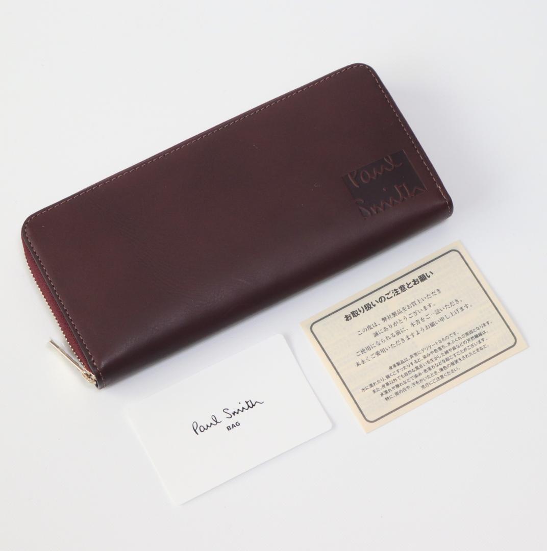 33,000円新品【ポールスミス】ステッチハイライト ラウンドジップ 長財布