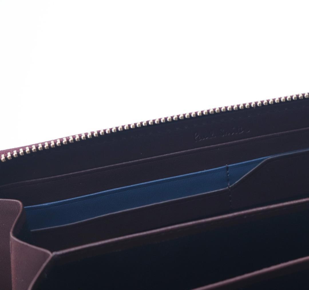 33,000円新品【ポールスミス】ステッチハイライト ラウンドジップ 長財布