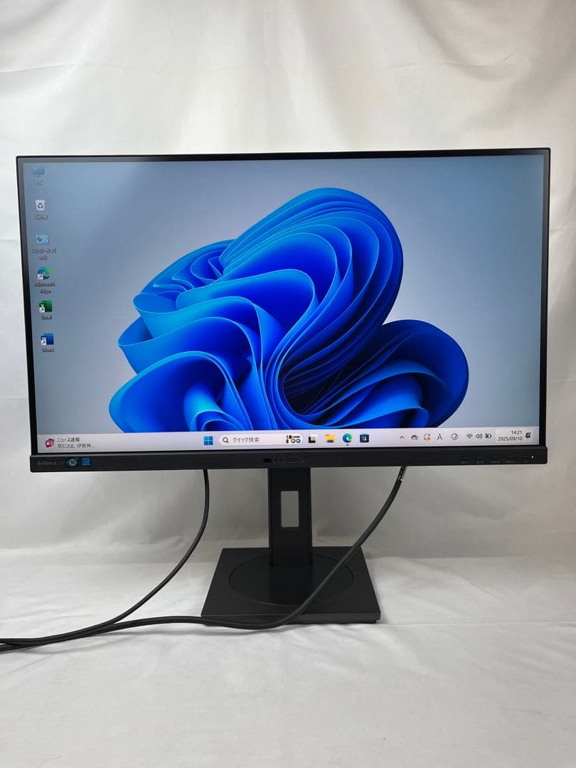 美品4K Philips 279P1 27型モニター内蔵スピーカーUSB-C