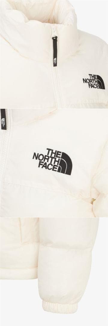 L/クリーム/韓国ヌプシ ダウンジャケット/レディース/ザノースフェイス/白近い