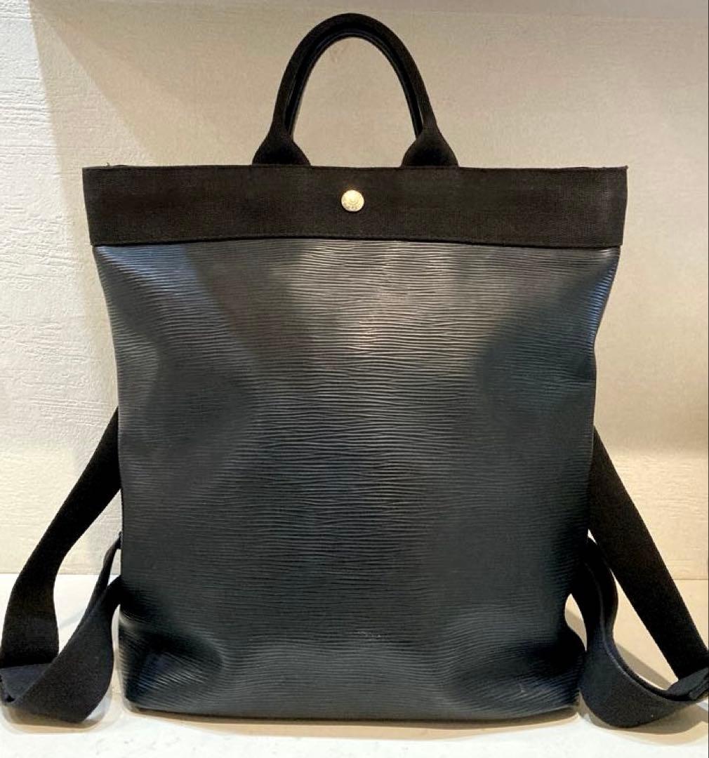 【美品】TOPKAPI リプル ハンドル付 リュック　黒