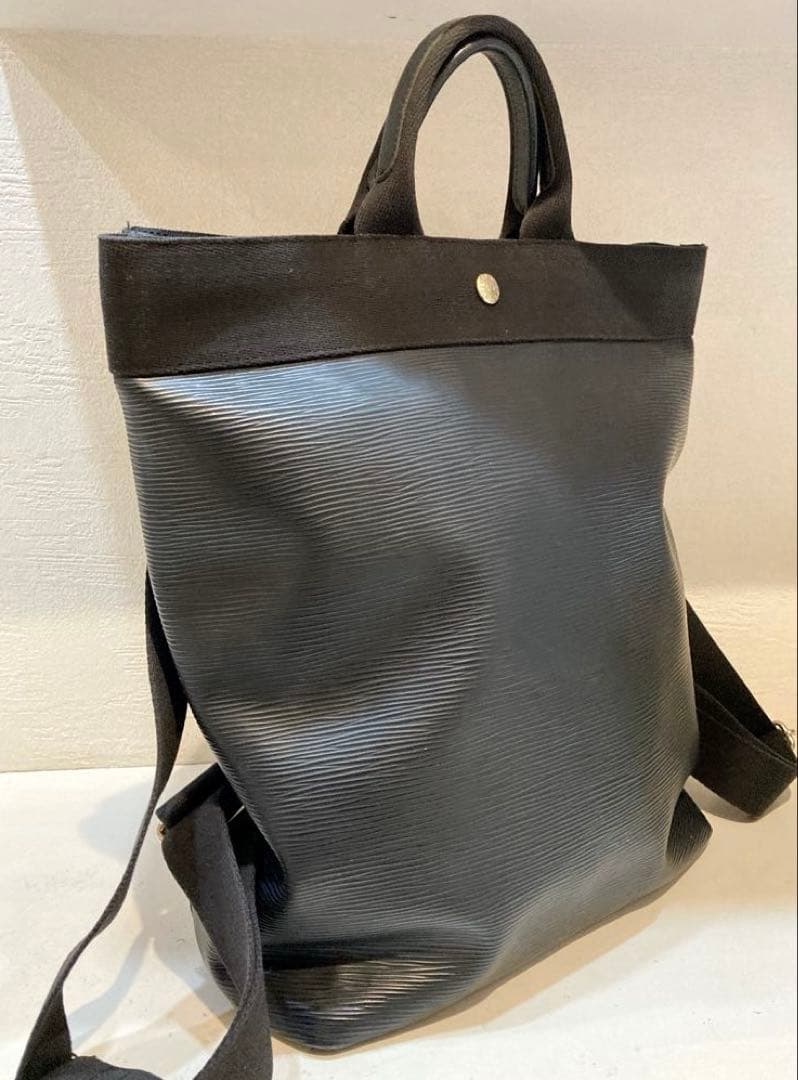 【美品】TOPKAPI リプル ハンドル付 リュック　黒