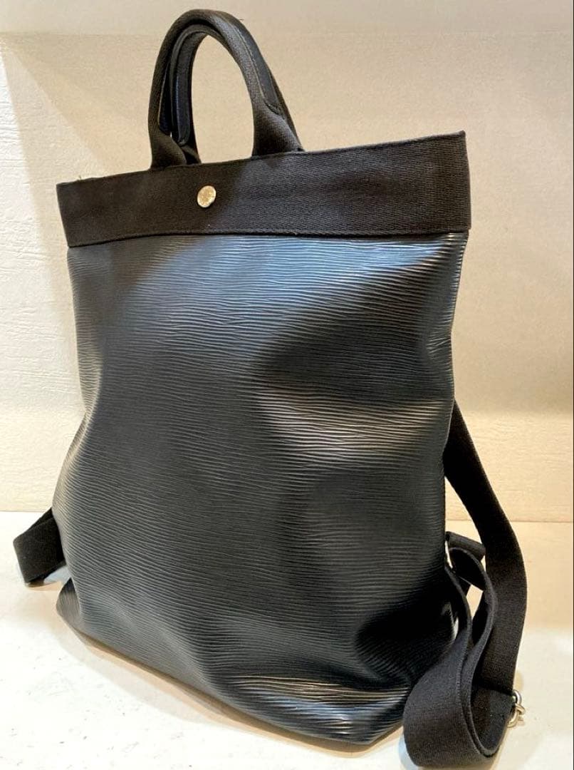 【美品】TOPKAPI リプル ハンドル付 リュック　黒