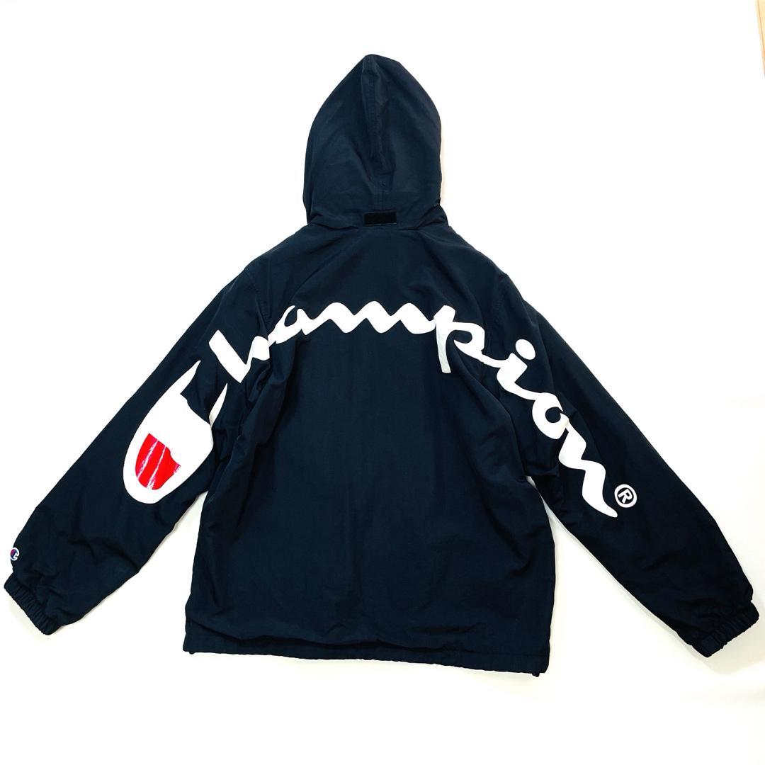 6543 シュプリーム チャンピオン　ジップアップナイロンジャケット　ロゴ