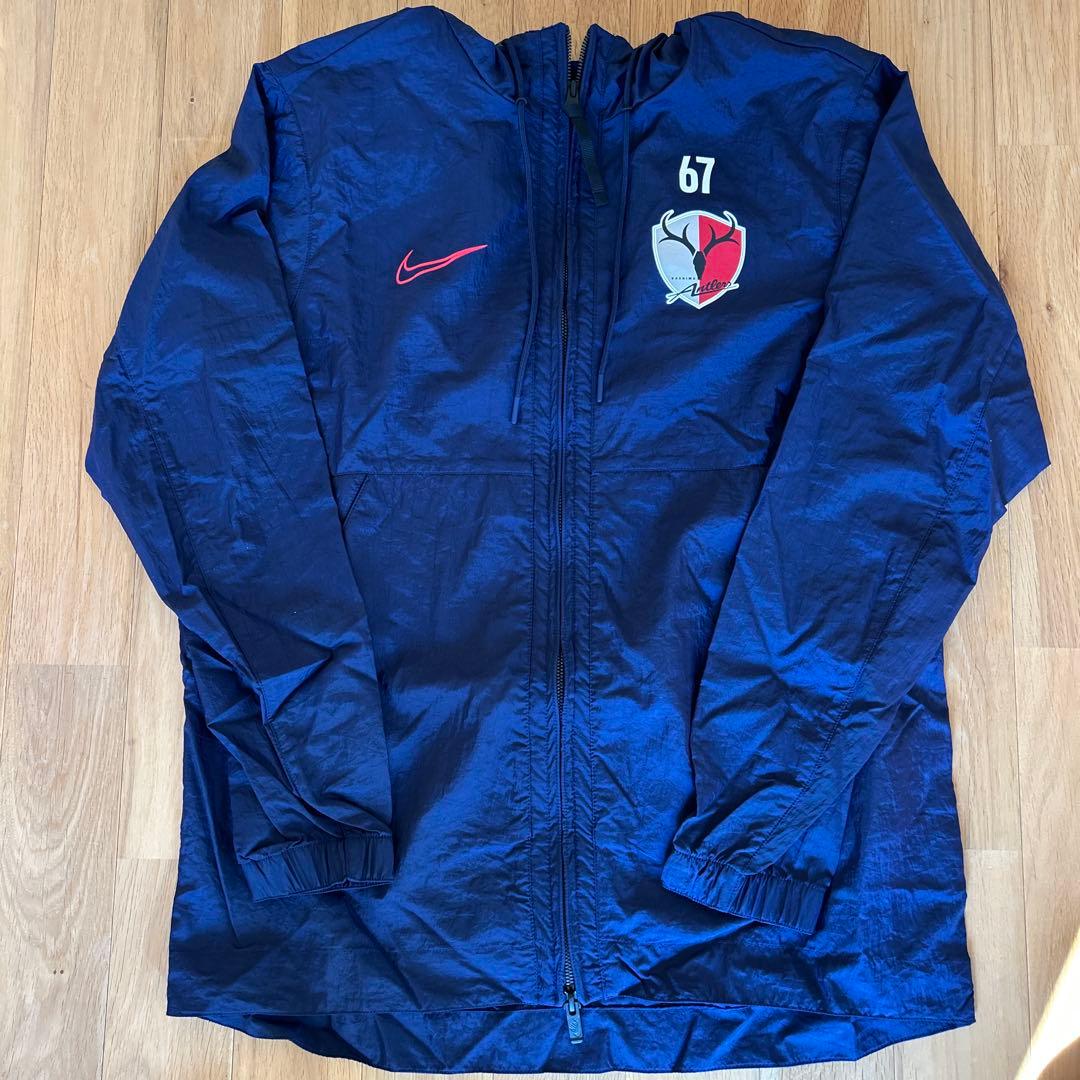 鹿島アントラーズトップチーム着用 ナイロンジャケット ネイビー 67