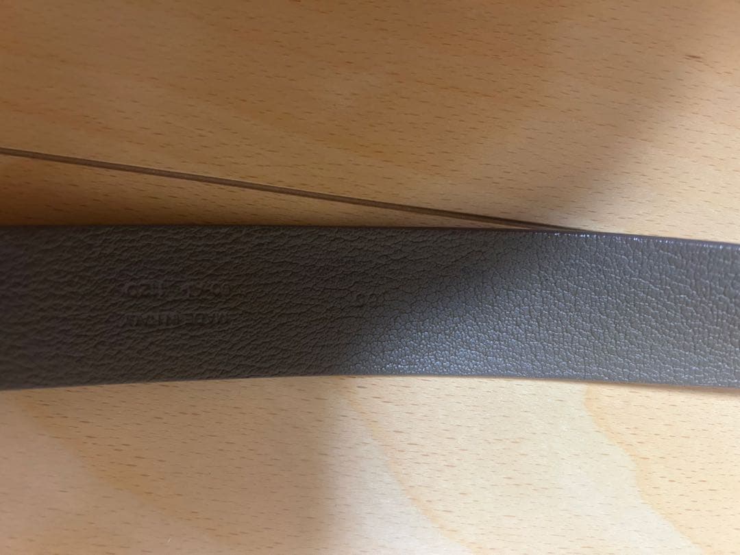 dior homme ディオール　85 グレージュレザー ベルト メタルバックル