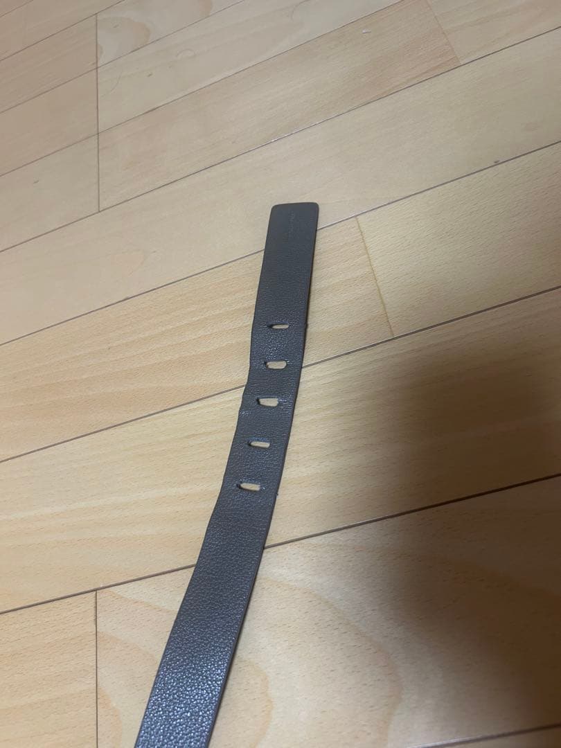 dior homme ディオール　85 グレージュレザー ベルト メタルバックル
