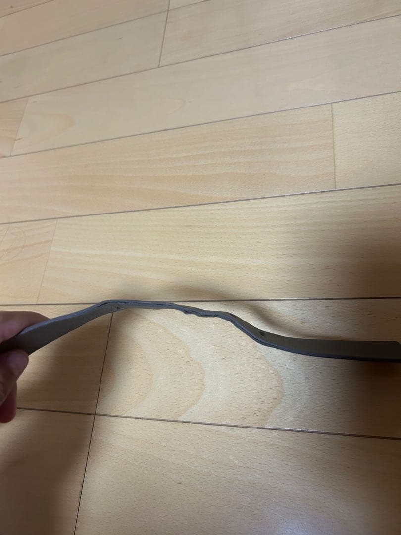 dior homme ディオール　85 グレージュレザー ベルト メタルバックル