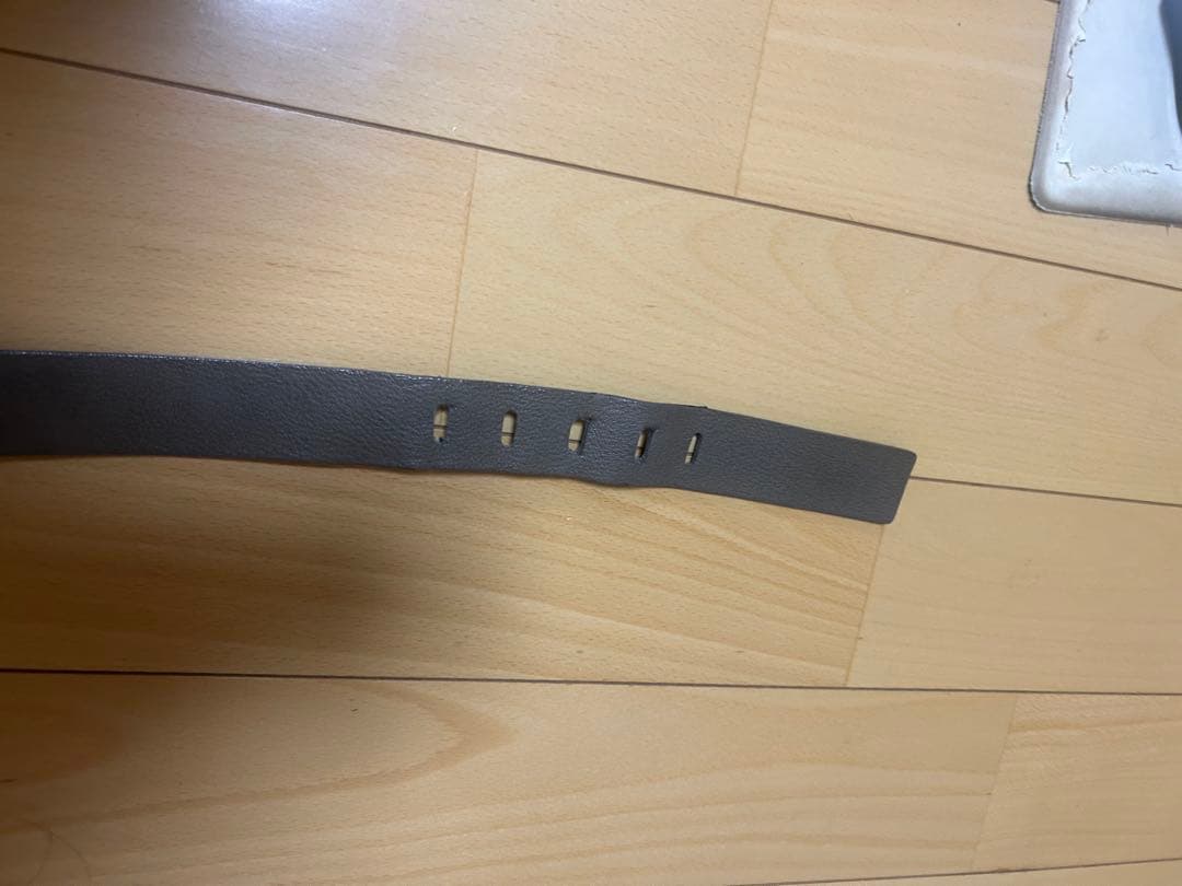 dior homme ディオール　85 グレージュレザー ベルト メタルバックル